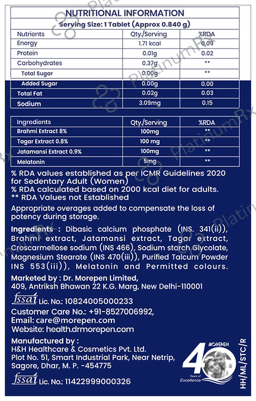 Dr. Morepen Sleep Supplement with 5mg Melatonin - Tablet