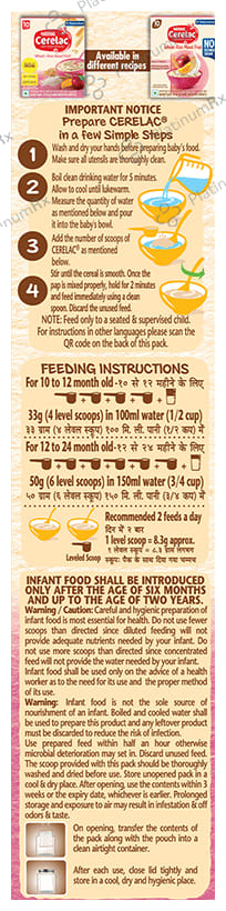 Nestle Cerelac Baby (10 months+) Cereal with Milk, Iron, Vitamins & Minerals - Wheat Rice Mix Fruit