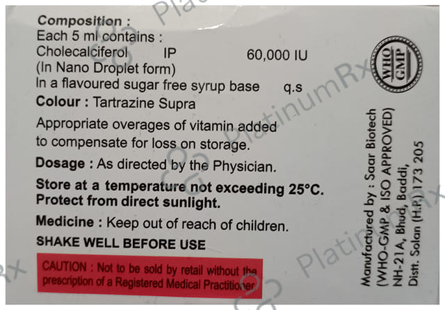 Nanoshine-D3 Nano Shots (5ml Each) Sugar Free Strawberry
