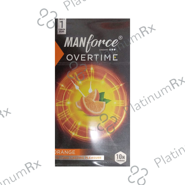 Manforce Overtime Orange Flavour Condom 10s