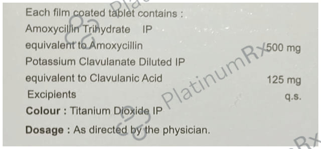 Zaponid 625 500/125mg Tablet 10s