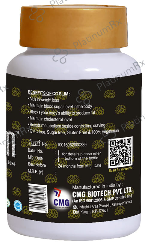 CMG Nutritions CgSlim Capsule Support Metabolism & Weight Loss