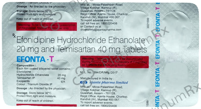 Efonta T 20/40mg Tablet 10s