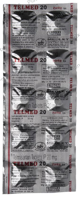 Telmed 20mg Tablet 10s