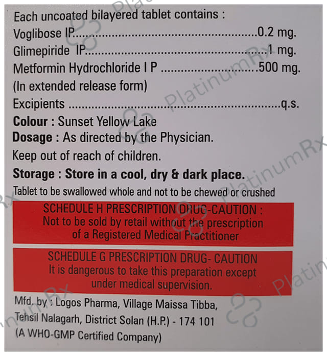 Justmet Safe 1mg/500mg/0.2mg Tablet
