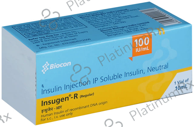 Insugen R (100 IU/ml) (1*10ml Vial)