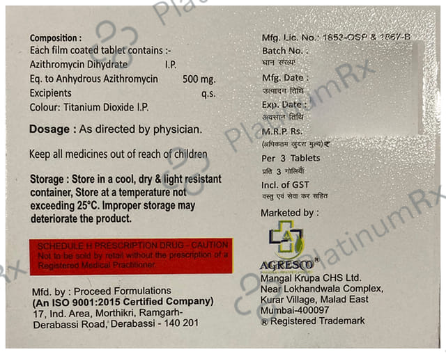 Agrosin 500mg Tablet 3s