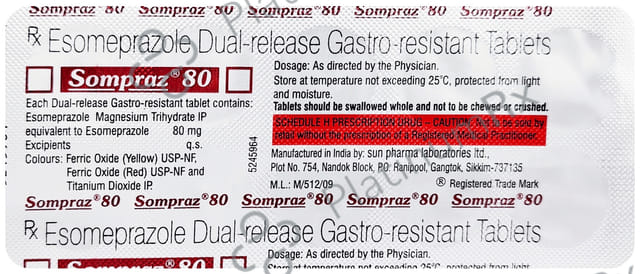 Sompraz 80mg Tablet 10s