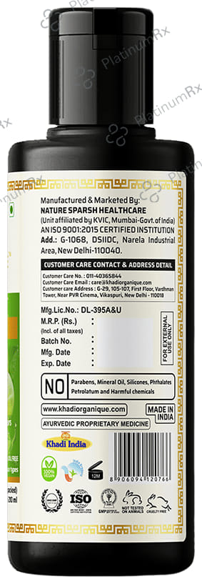 Khadi Organique Khadi Hair Oil Amla Paraben & Mineral Oil Free