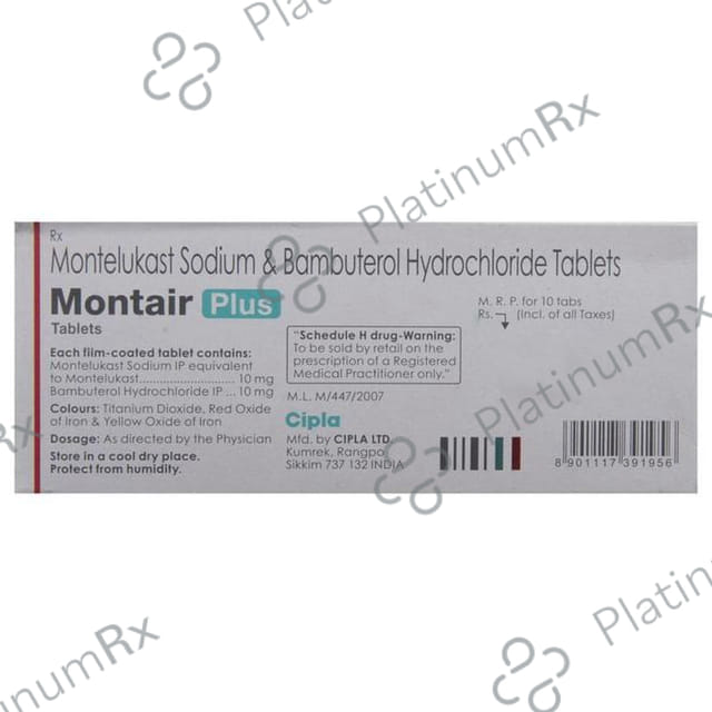 Montair Plus 10/10mg Tablet 10s