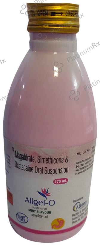 Allgel O Mint Sugar Free Oral Suspension 170ml