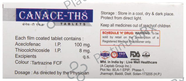 Canace TH 8/100mg Tablet 10s