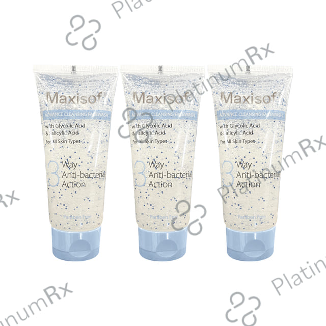 Maxisoft 3 Way Anti-Bacterial Action Advance Cleansing Face Wash (100ml Each) 3 Tubes