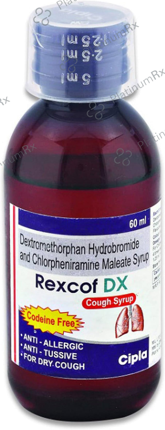 Rexcof Dx 2/10mg Syrup 60ml