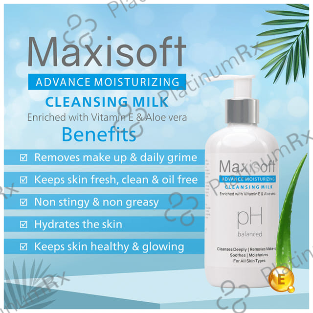 Maxisoft PH Balanced Advance Moisturizing Cleansing Milk (300ml Each) 1 Bottle