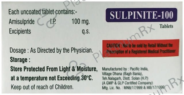 Sulpinite 100mg Tablet 10s