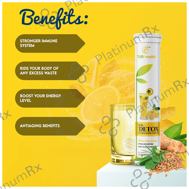 Eur Health Detox Effervescent Tablet Lemon