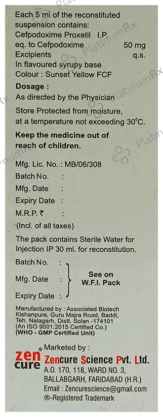 Cefuzen O 50mg Oral Suspension