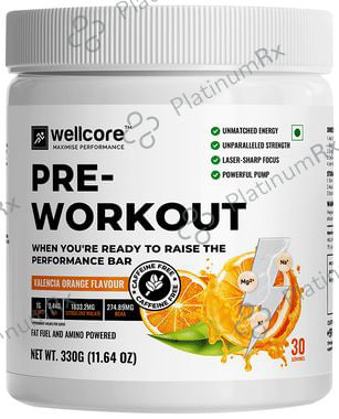 Wellcore Pre-Workout Powder Valencia Orange