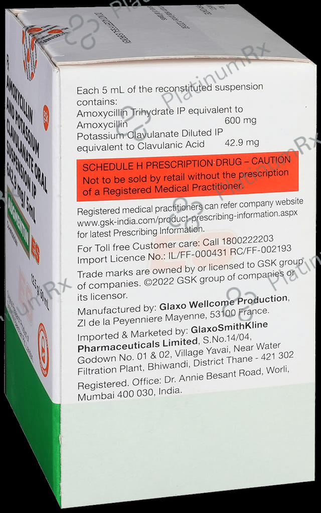 Augmentin ES 600/42.9mg Oral Suspension 50ml