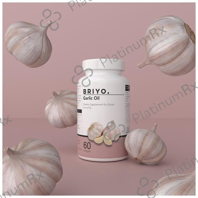 Briyo Garlic Oil - Pure Allicin-Rich Soft Gels Odorless Potent Garlic Supplement