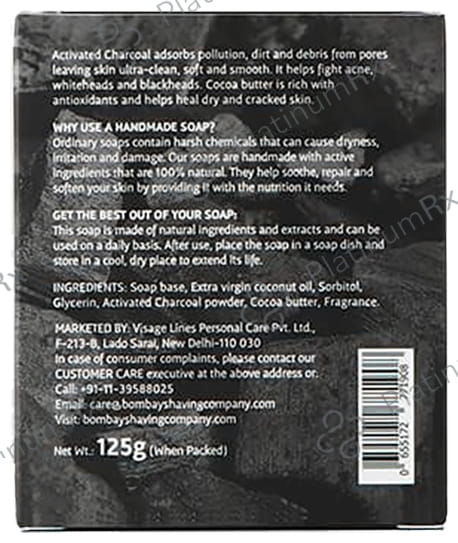 Bombay Shaving Company Charcoal Bath Soap (125gm Each) 1 units