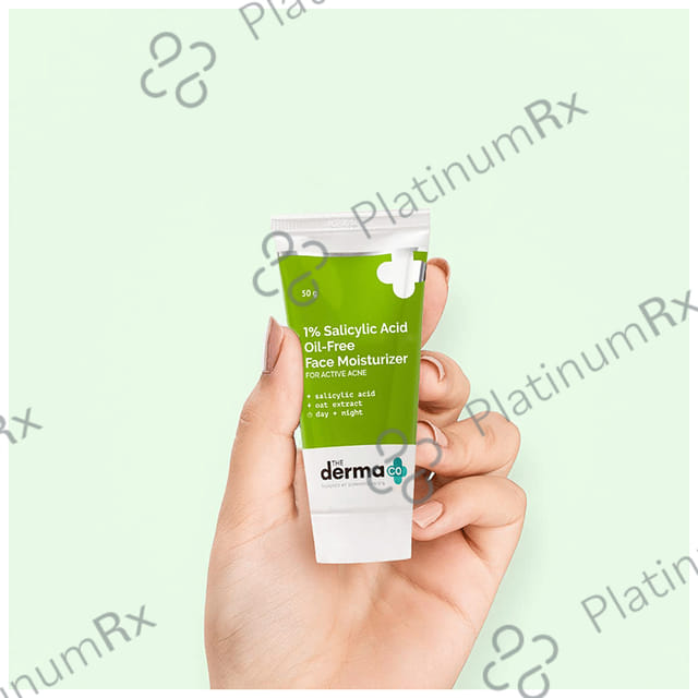 The Derma Co 1% Salicylic Acid Oil-Free Moisturizer For Active Acne 50gm
