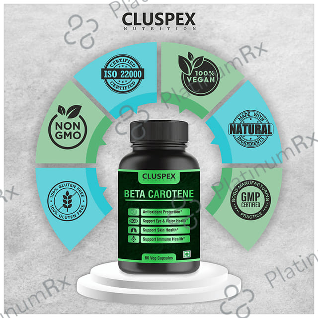 Cluspex Nutrition Beta Carotene 25000IU Veg Capsule 60s