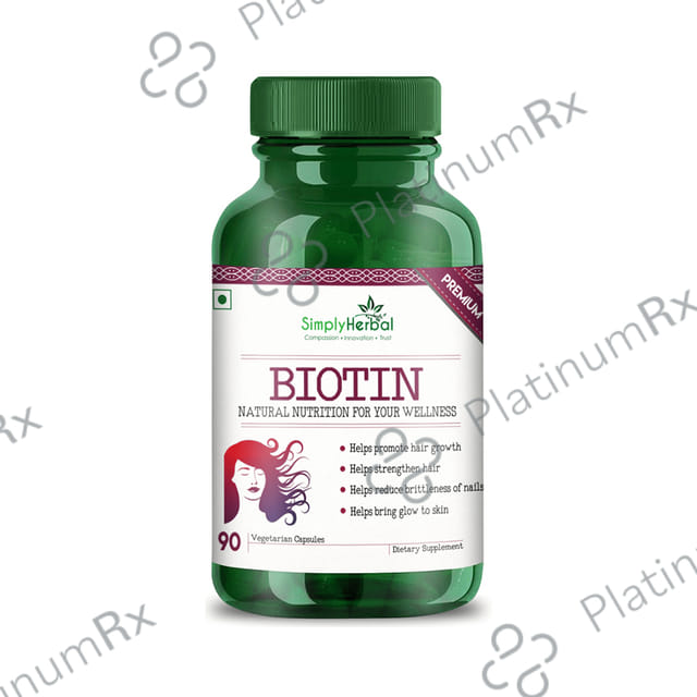 Simply Herbal Biotin Vegetarian Capsules