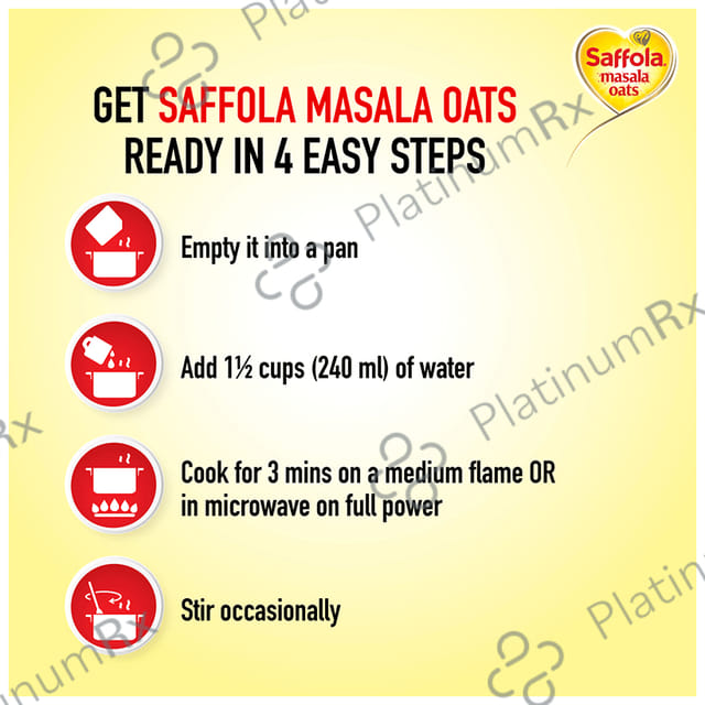 Saffola Masala Oats with High Fibre & Protein - Flavour Veggie Twist