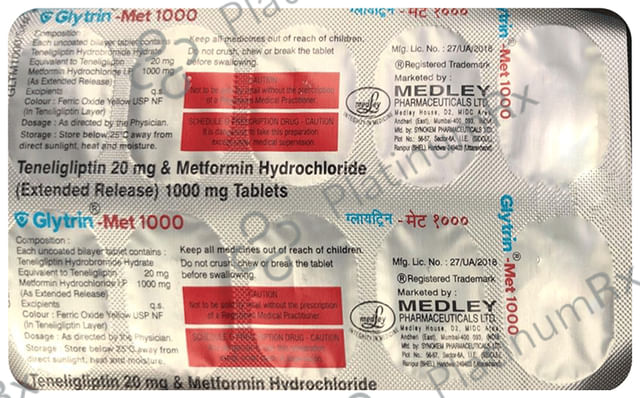 Glytrin Met 1000/20mg Tablet 10s