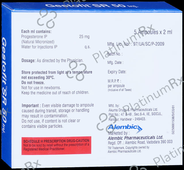 Gestofit SR 25mg Injection 2ml
