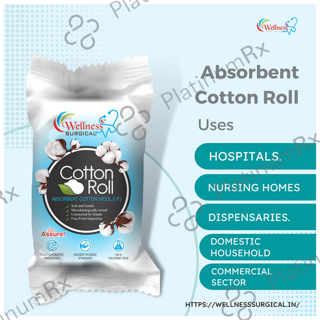 Wellness Surgical Cotton Roll 300 gm