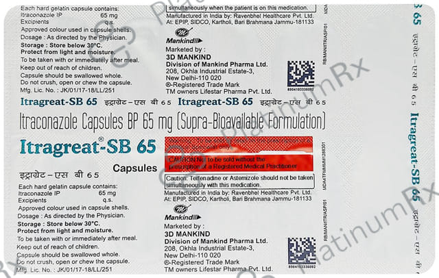 Itragreat SB 65mg Capsule