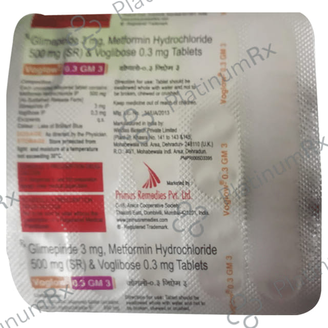 Voglow GM 3/500/0.3mg Tablet SR 10s