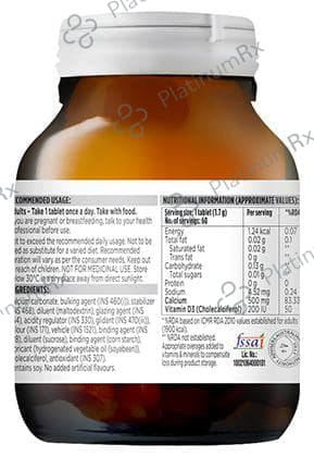 Blackmores Bio Calcium 500mg/250IU Tablet 60s