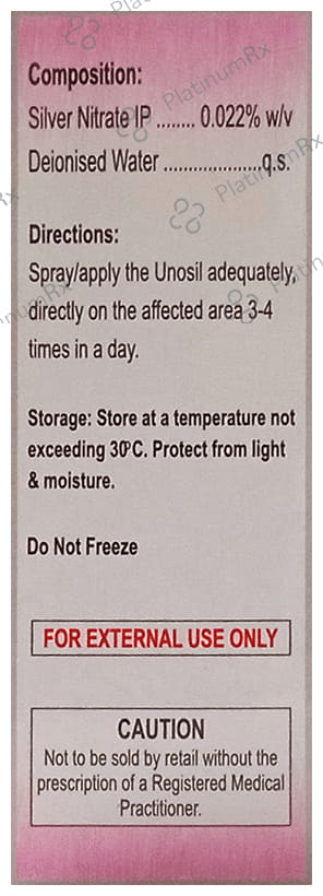 Unosil Antimicrobial Wound and Burn Spray 100 Solution