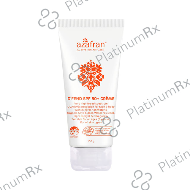 Azafran D Fend SPF 50+ Creme 100gm