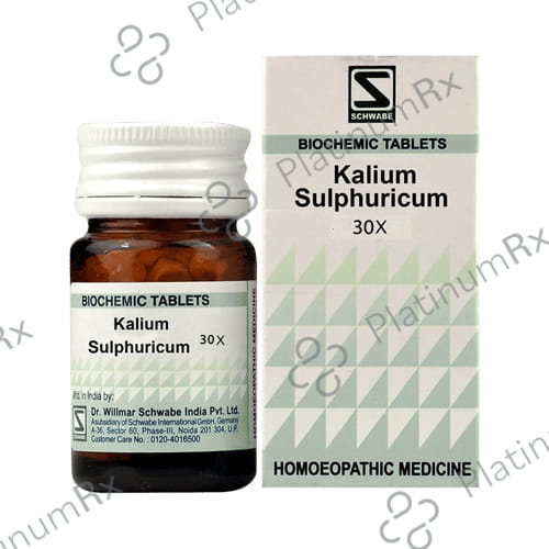 Dr Willmar Schwabe India Kali Sulphuricum Biochemic Tablet 30X 20 gm