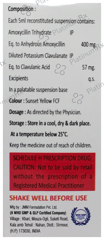 Moxirion CV Duo 400/57mg XL Dry Syrup 60ml