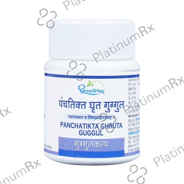 Dhootapapeshwar Panchatikta Ghruta Guggul 60 tablets