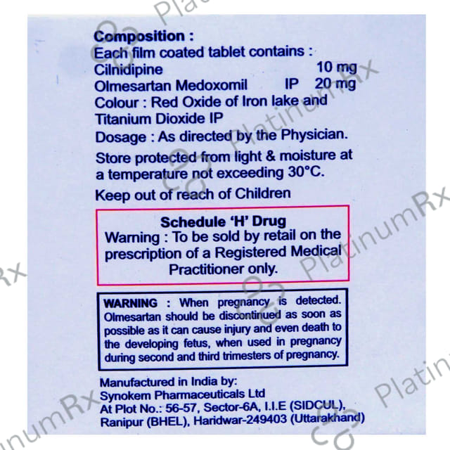 Cilidin O 20/10mg Tablet 10s