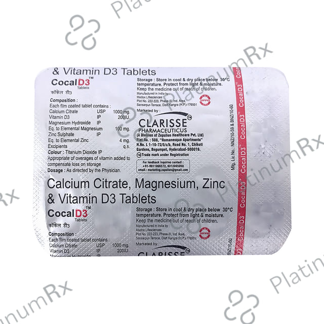 Cocal D3 Tablet 10 Tablet 10s