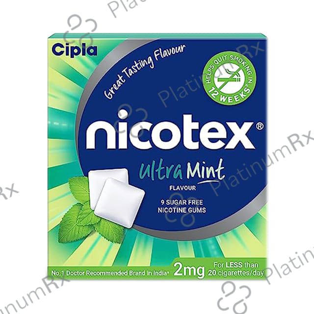 Nicotex 2mg Ultra Mint Flavour Gums 9s