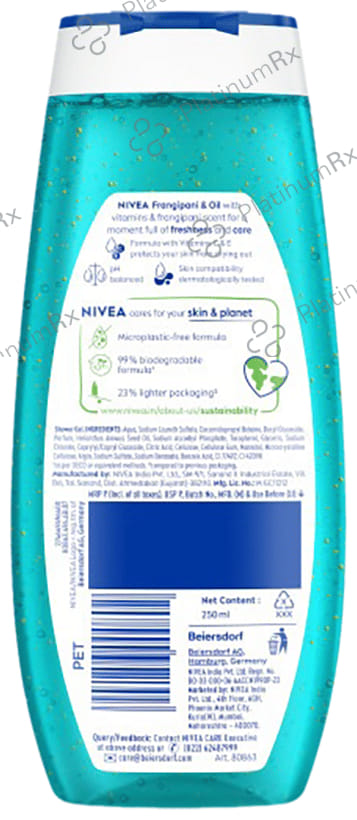 Nivea Nivea Shower Gel Frangipani & Oil 250 ml