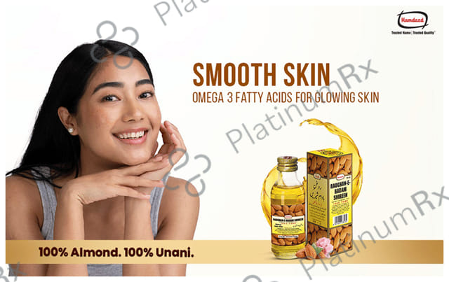Hamdard Roghan Badam Shirin Pure Almond Oil - Eases Constipation & Supports Skin, Hair & Brain Health 100 ml