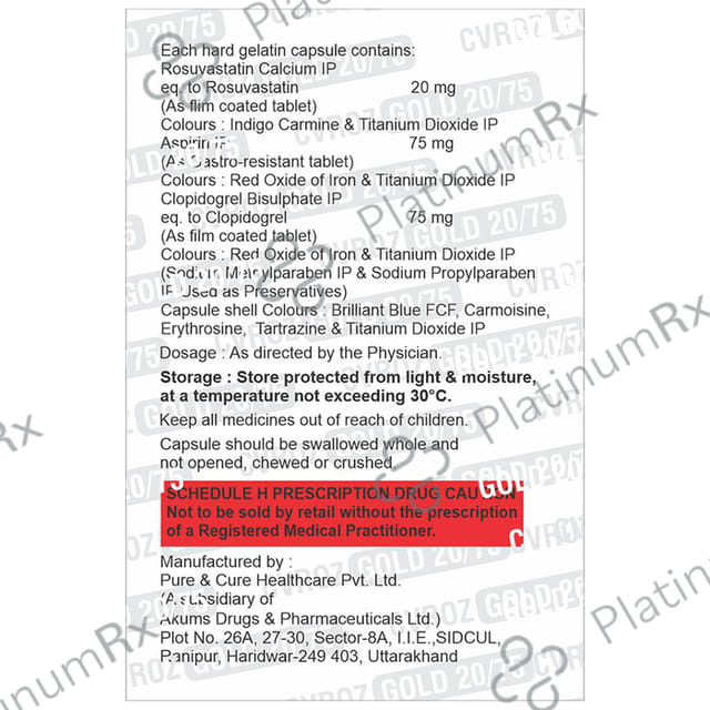 Cvroz-Gold 20/75 Capsule