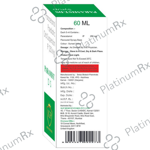 Paramist DS 250mg Oral Suspension