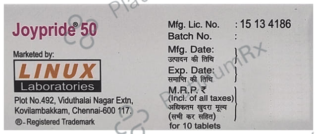 Joypride 50mg Tablet 10s