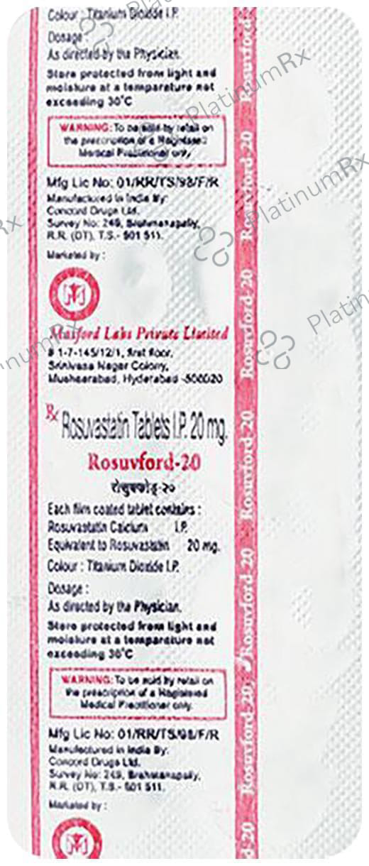 Rosuvford 20mg Tablet